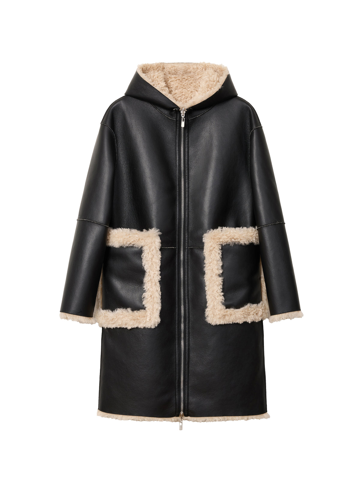 Nora Coat - Black Cream