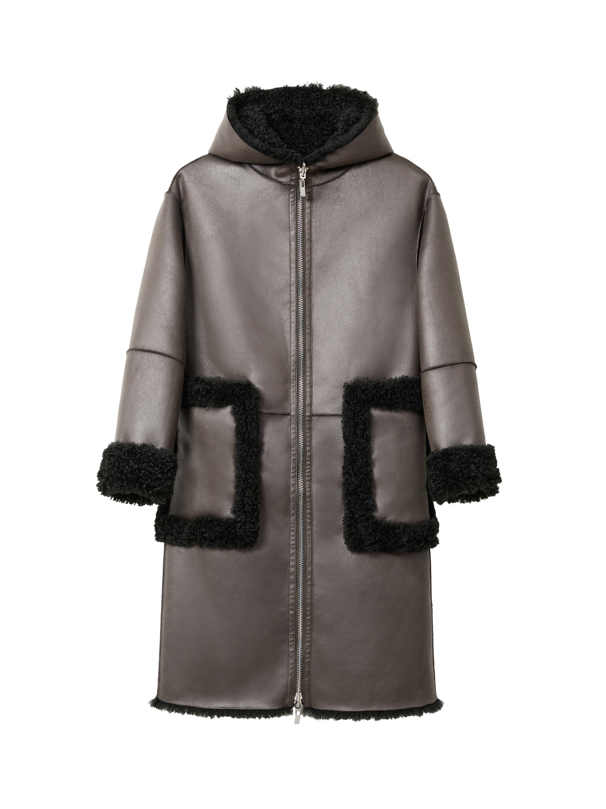 Nora Coat - Khaki Black