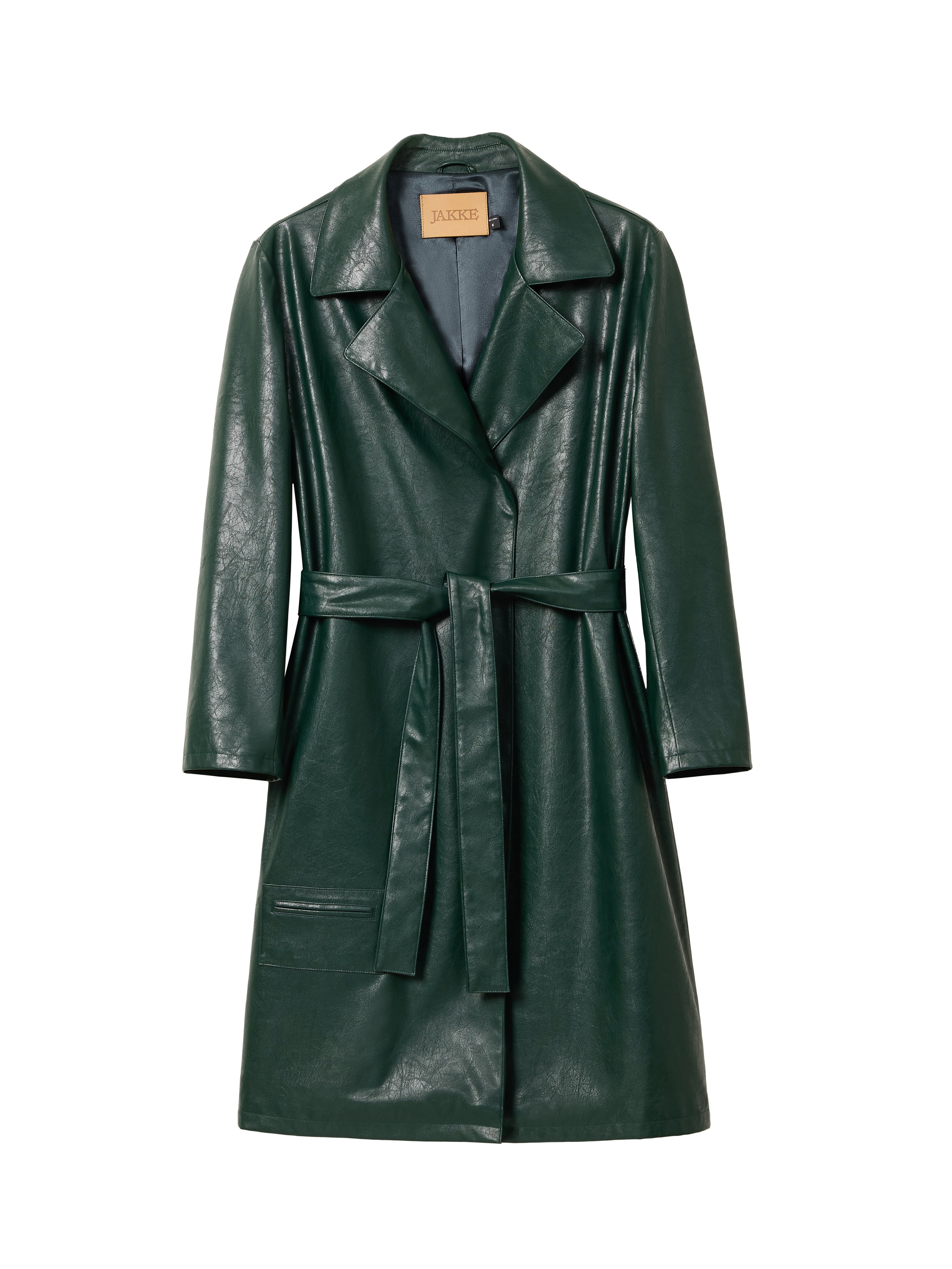 Sim Belted Coat - Olive Green