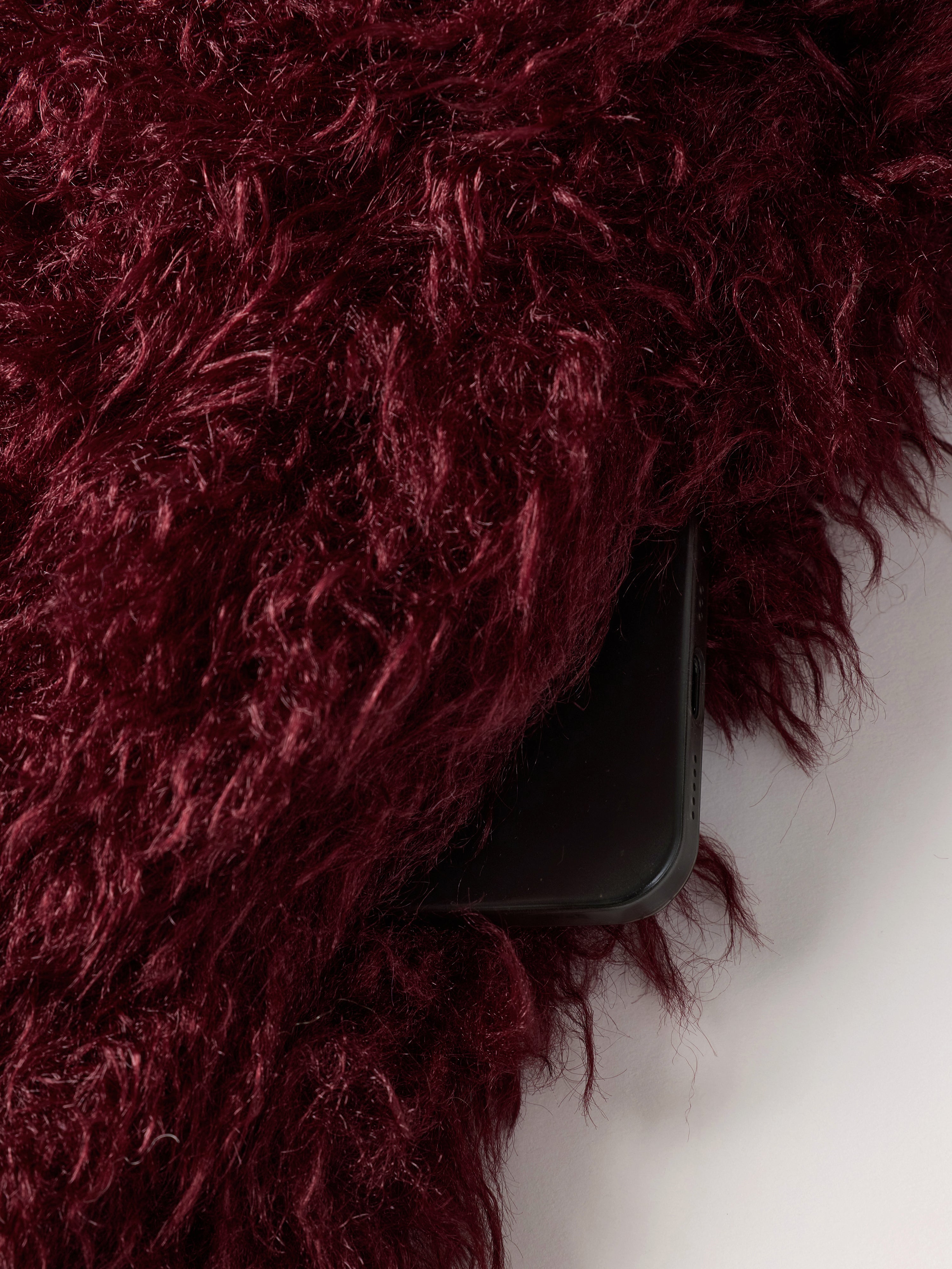 Kirby Coat - Burgundy Curly