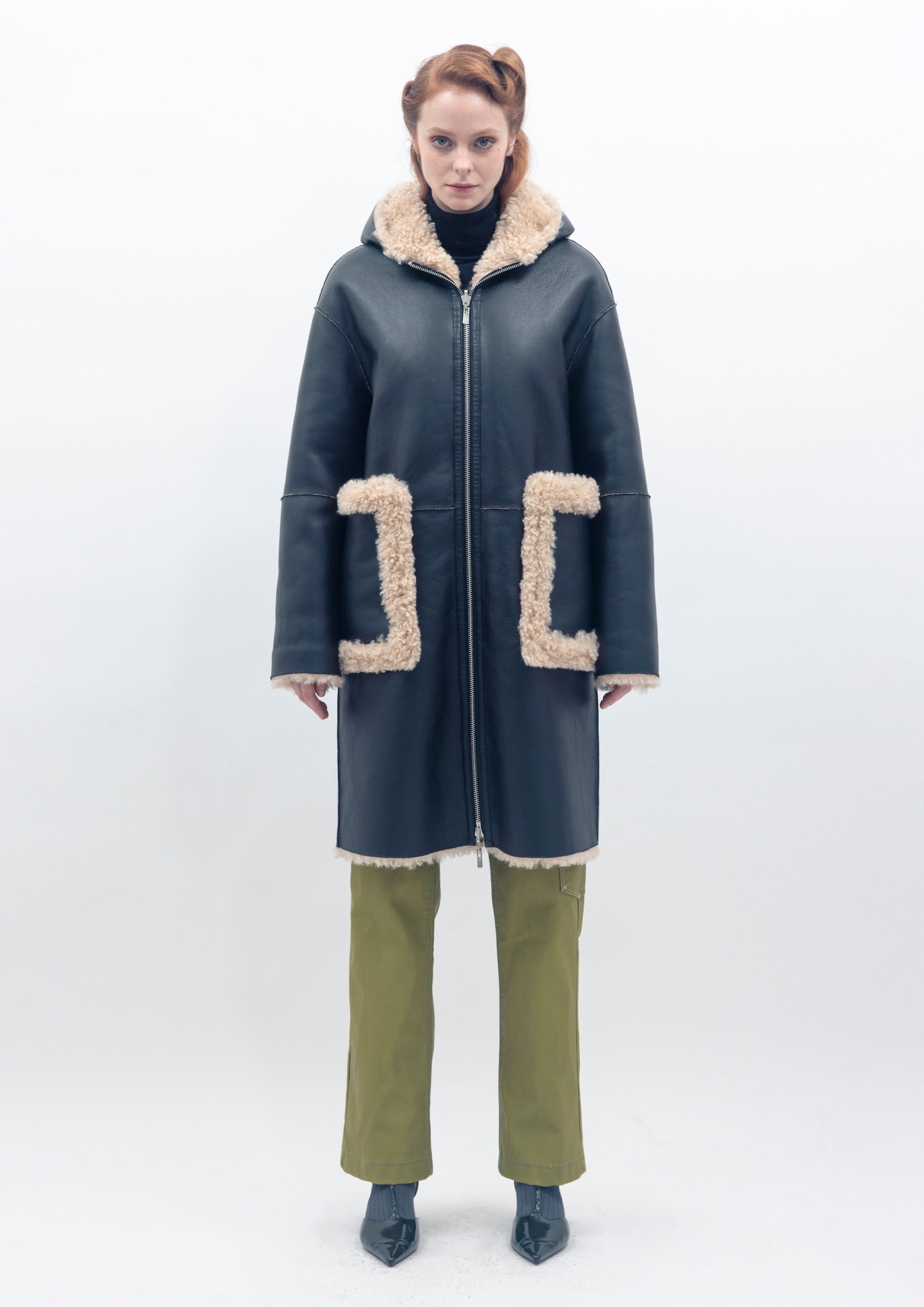 Nora Coat - Black Cream