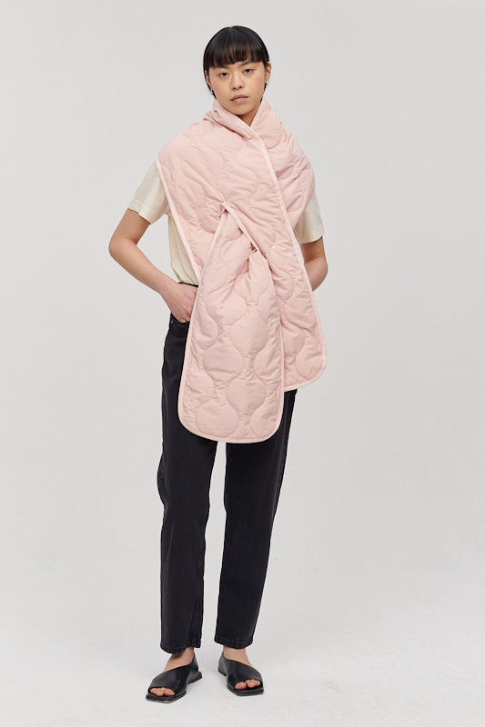 CATE QUILTED SCARF SOFT PINK