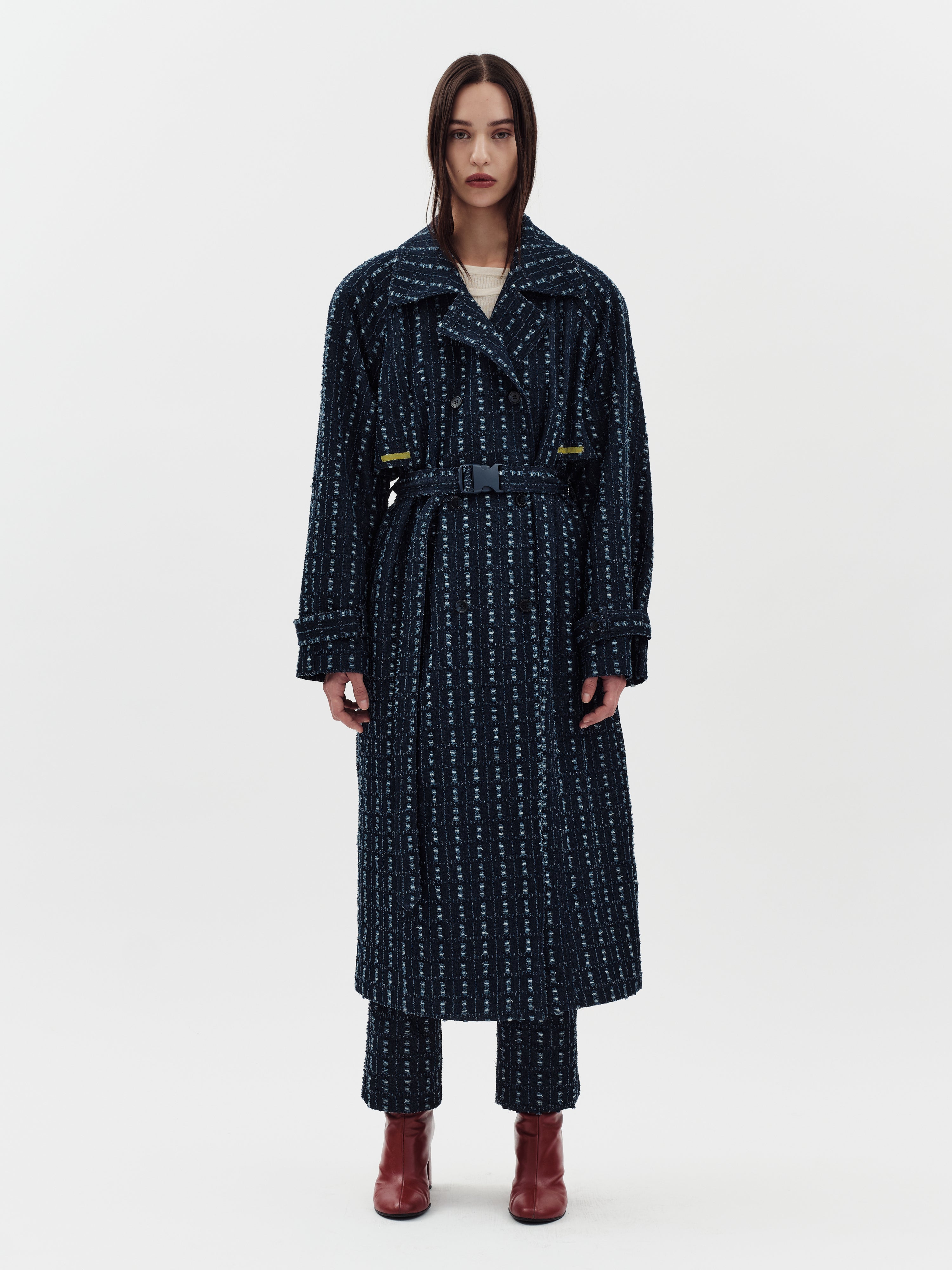 Jakke Women's Milla Trench Coat - Distressed Blue Denim