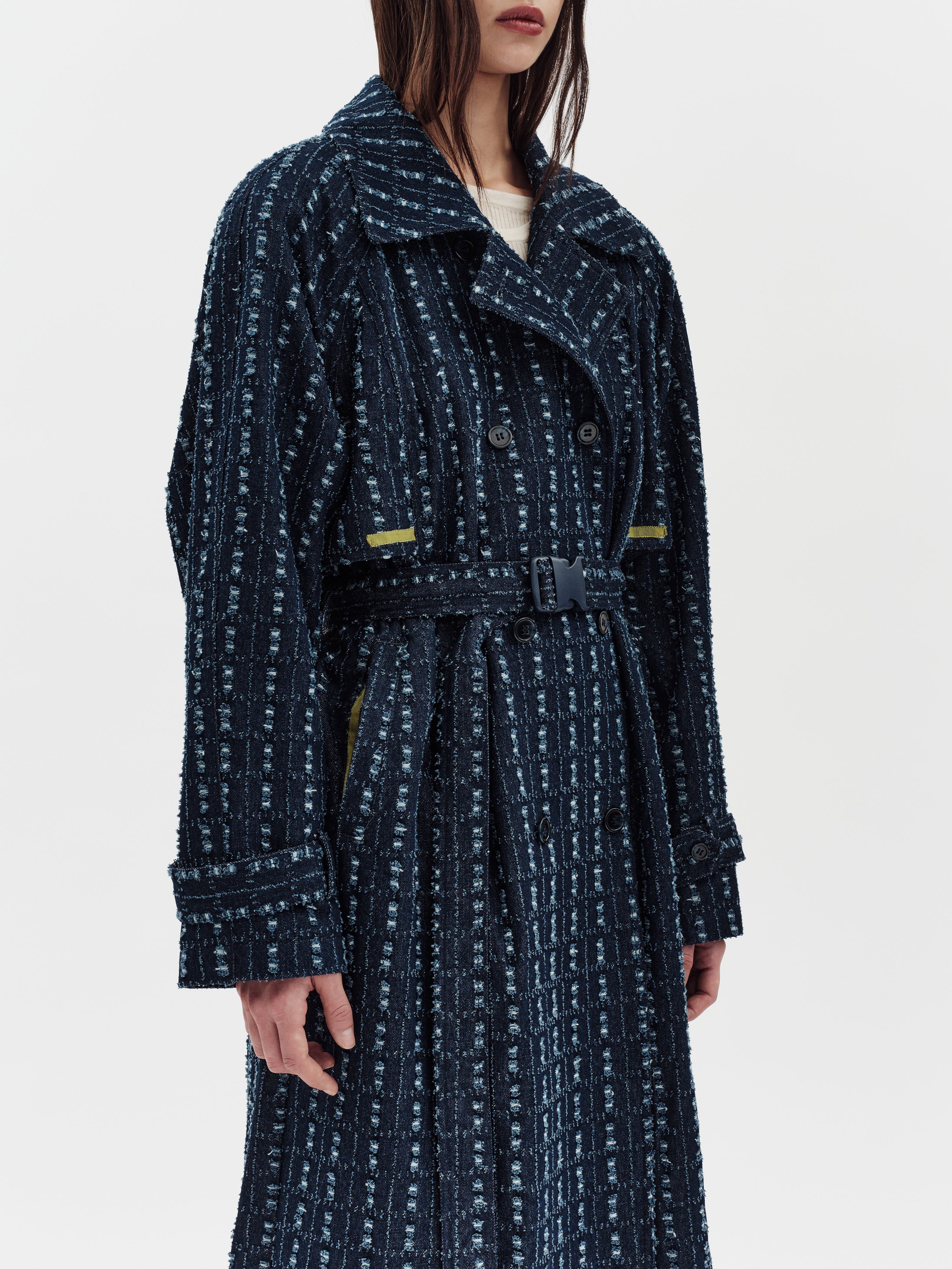 Jakke Women's Milla Trench Coat - Distressed Blue Denim
