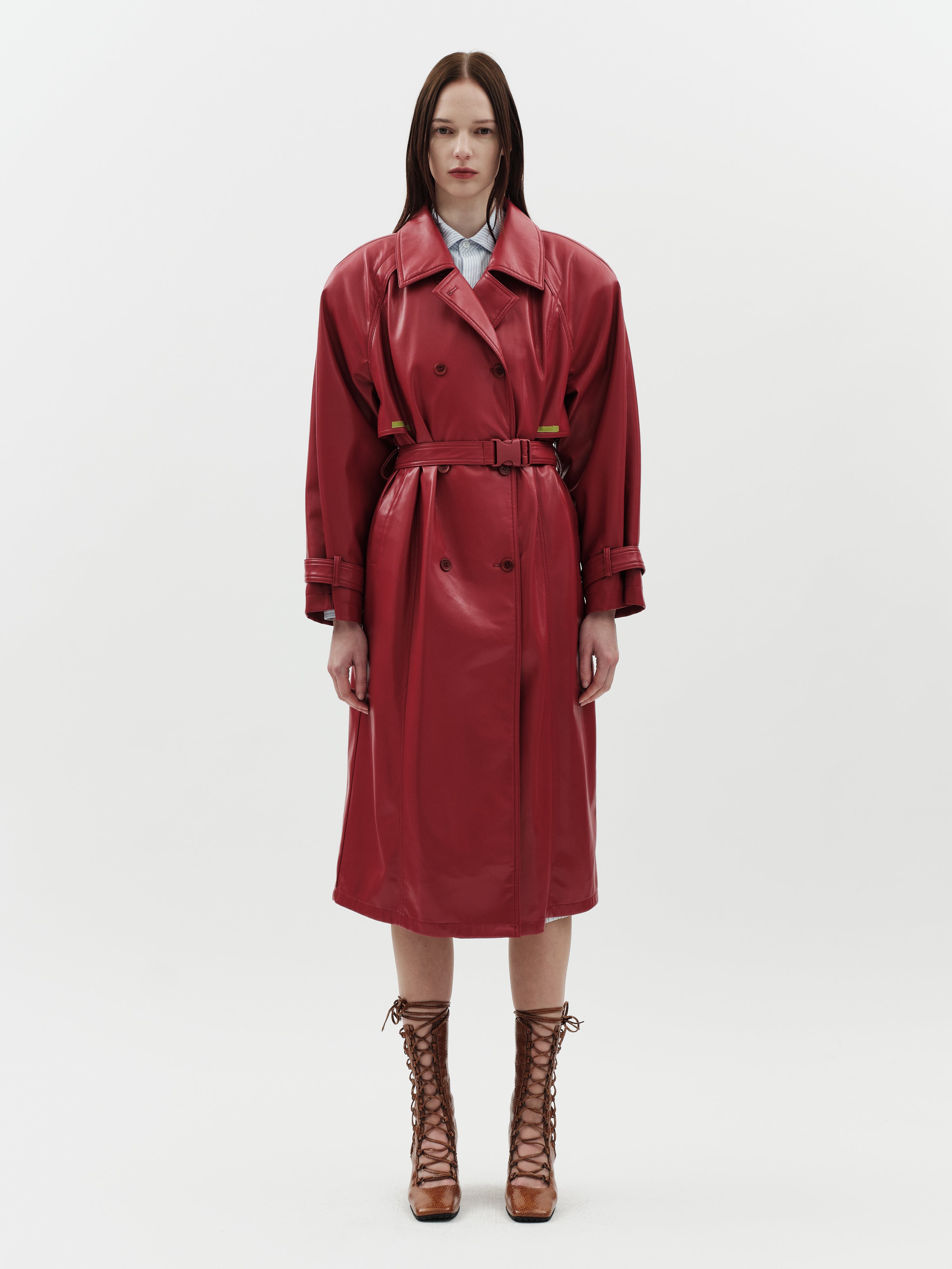 Jakke Women's Milla Trench Coat - Red