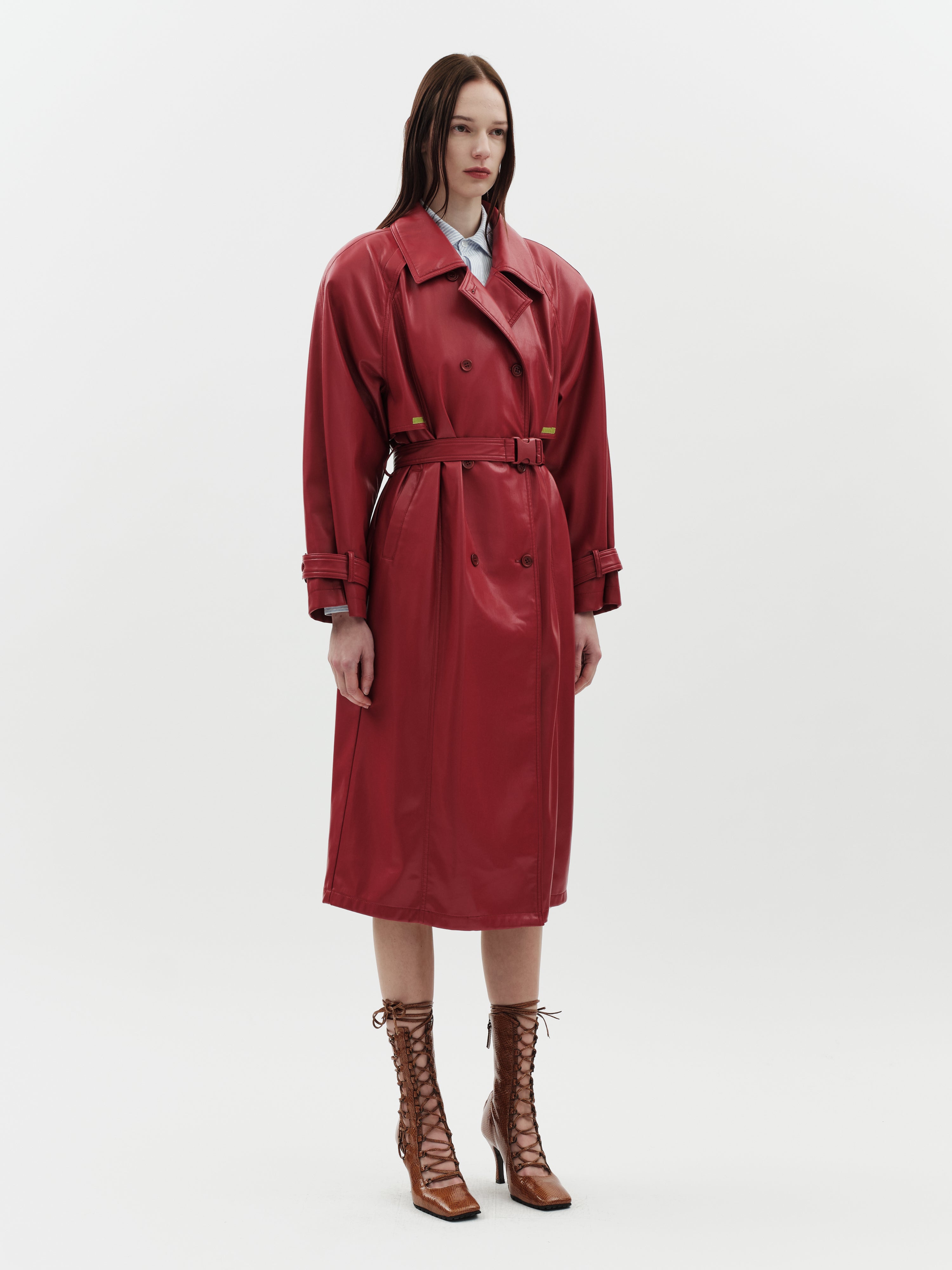 Jakke Women's Milla Trench Coat - Red