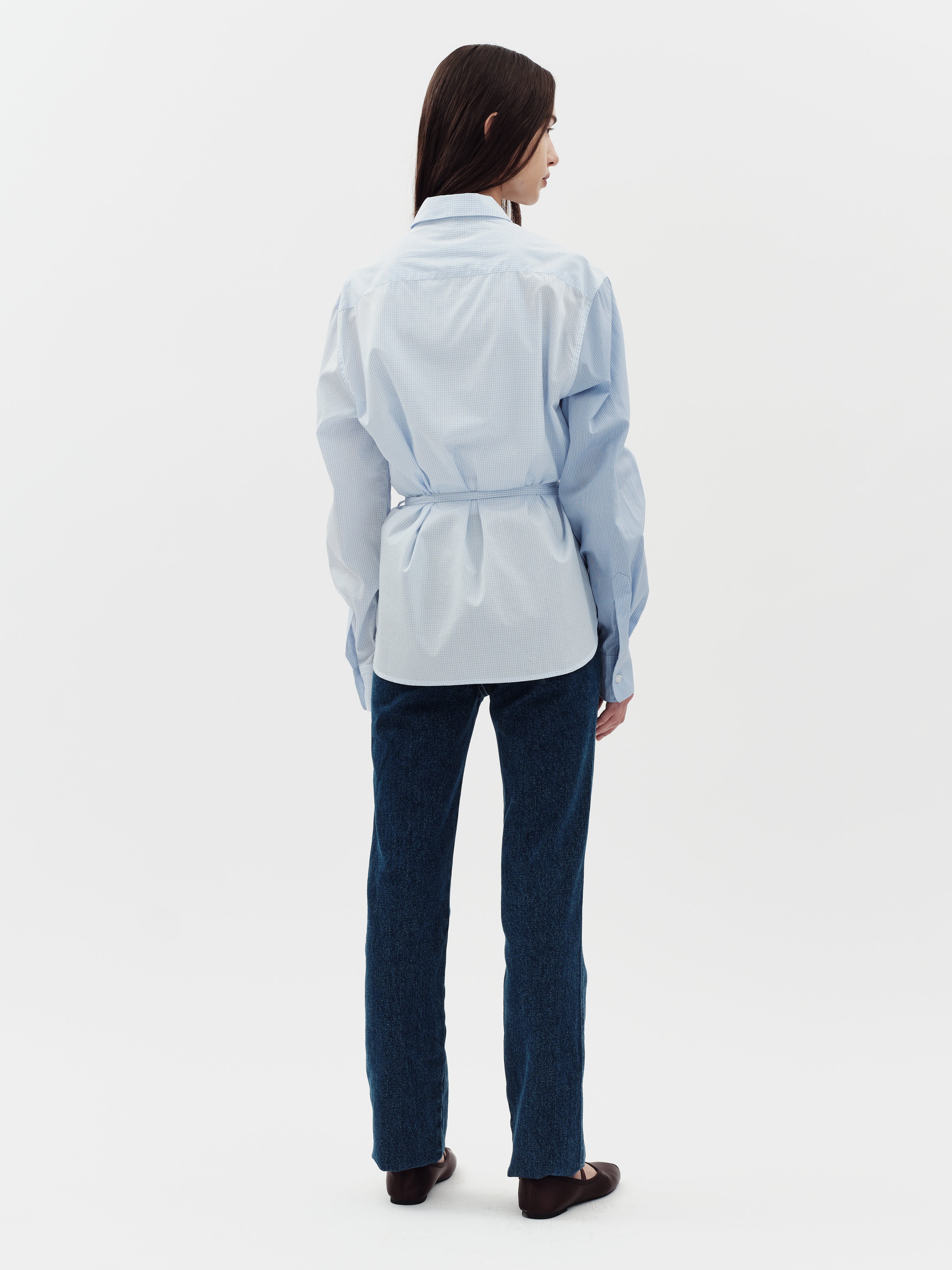 Jakke Women's Tie Shirt - Blue Patch