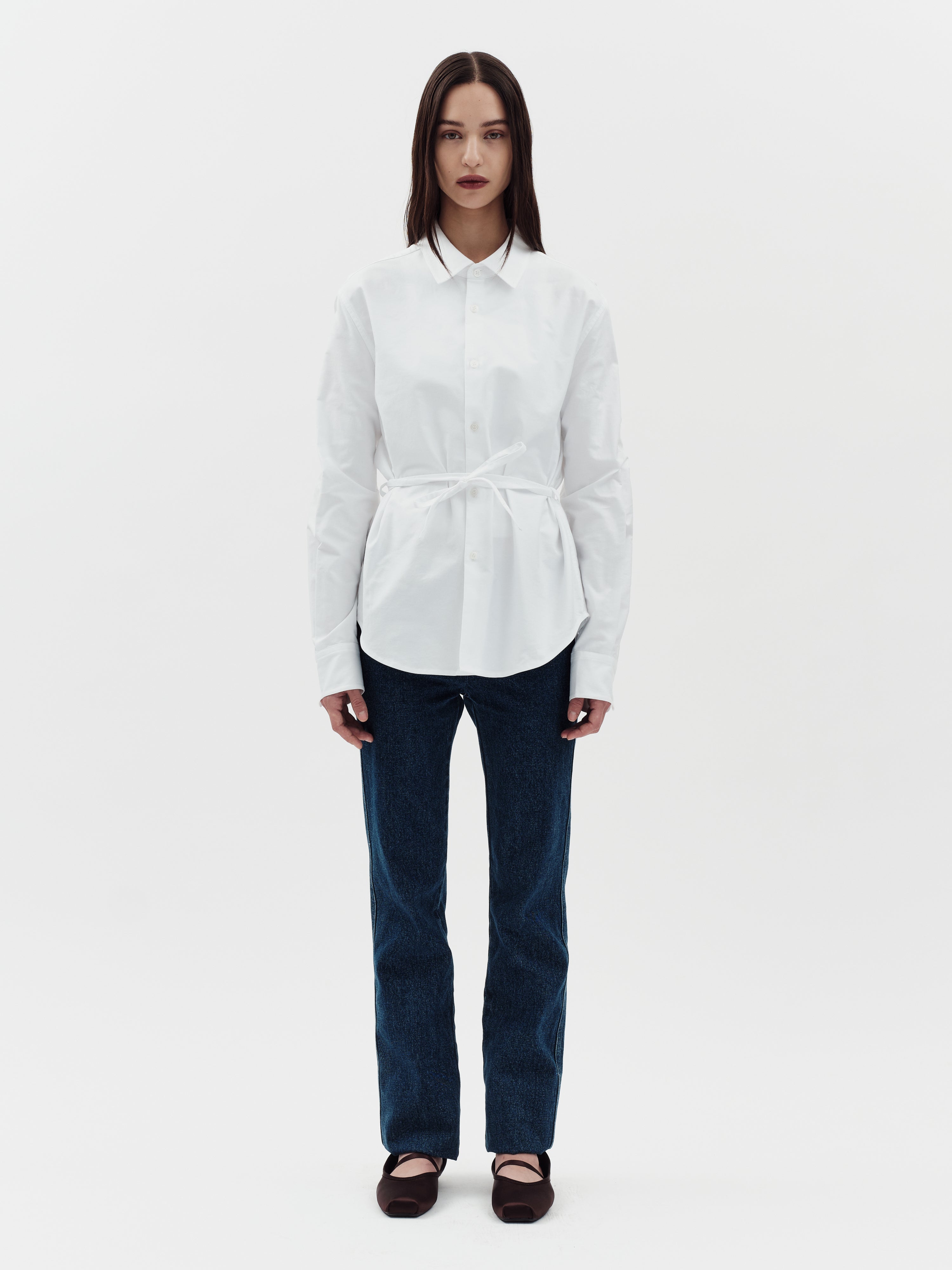 Jakke Women's Tie Shirt - White