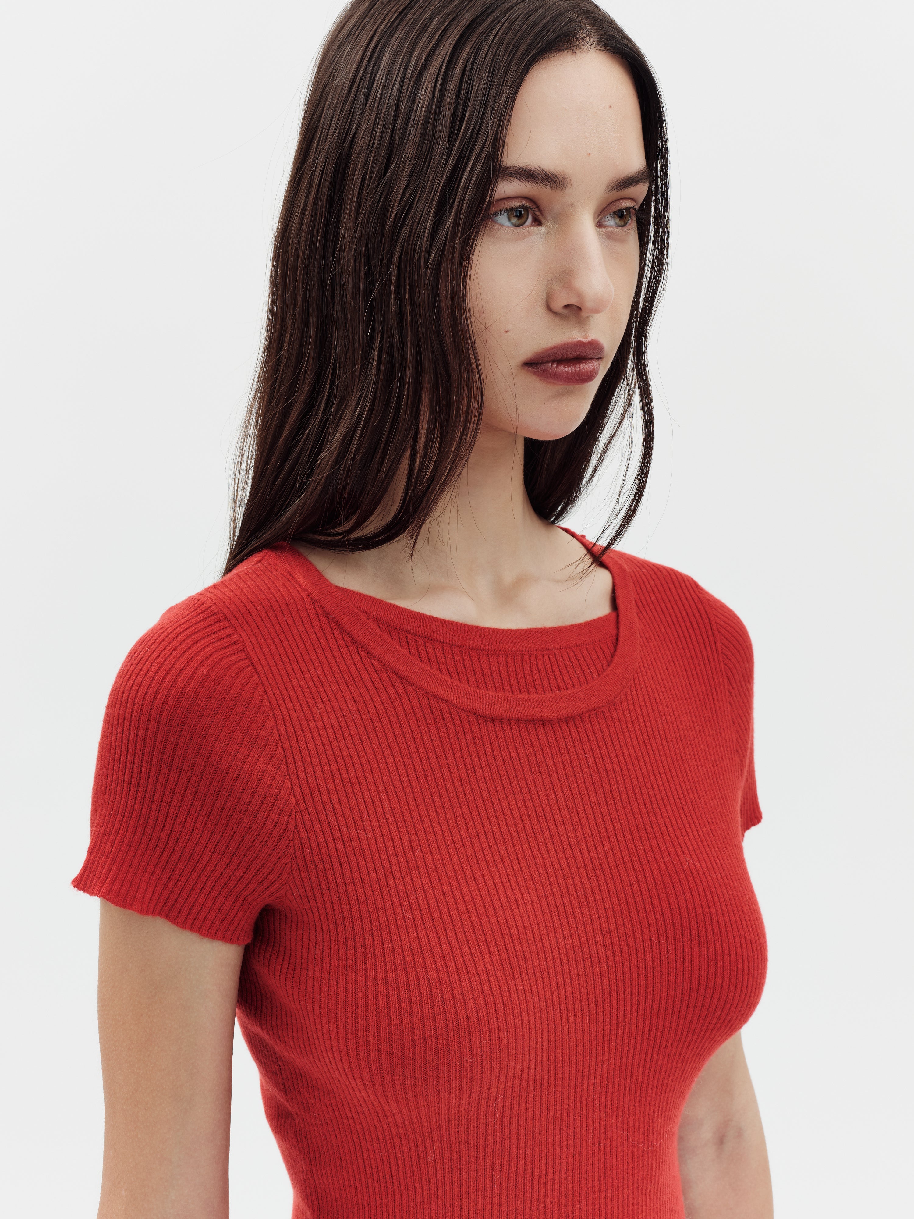 Jakke Women's Twin Collar Top - Red