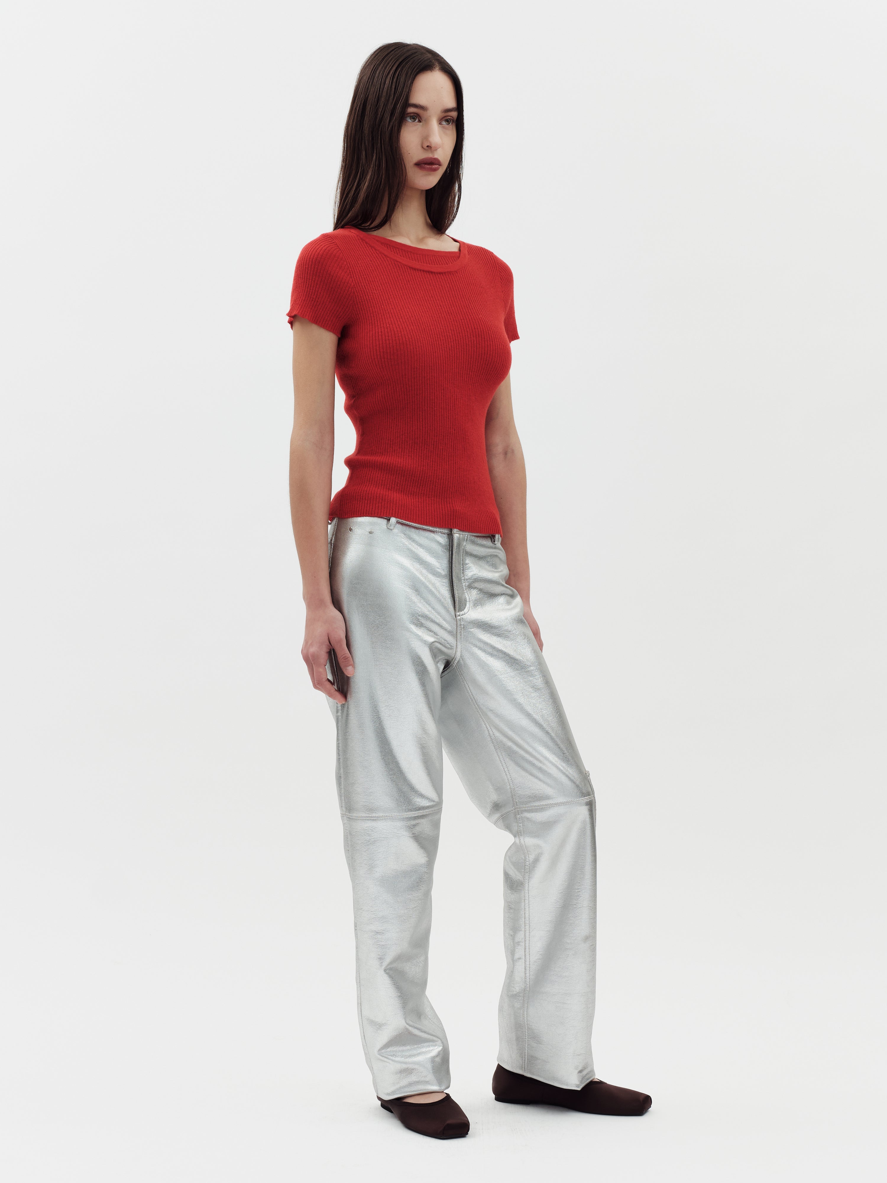 Jakke Women's Twin Collar Top - Red