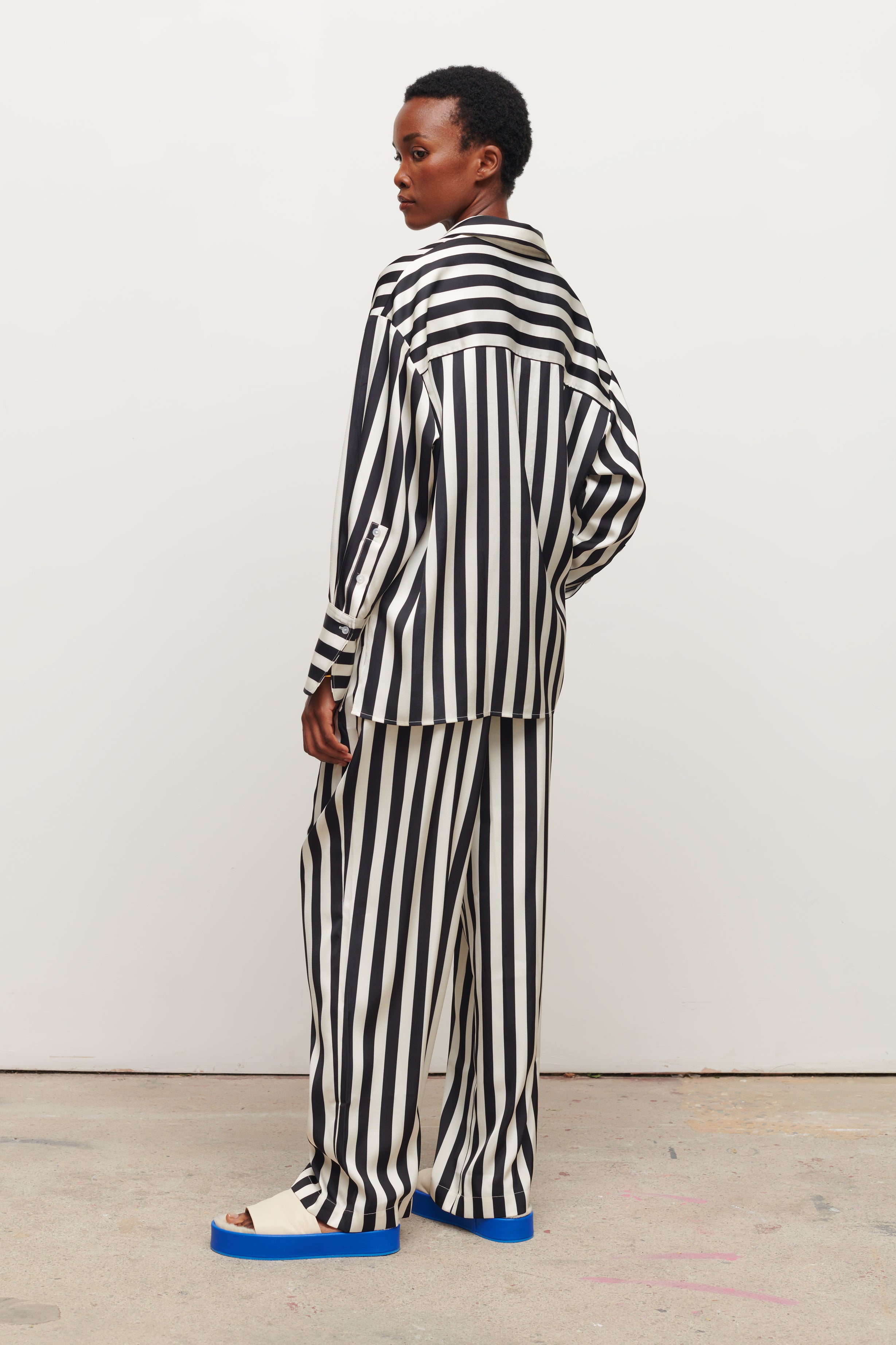 WILLOW TROUSER BLACK STRIPE