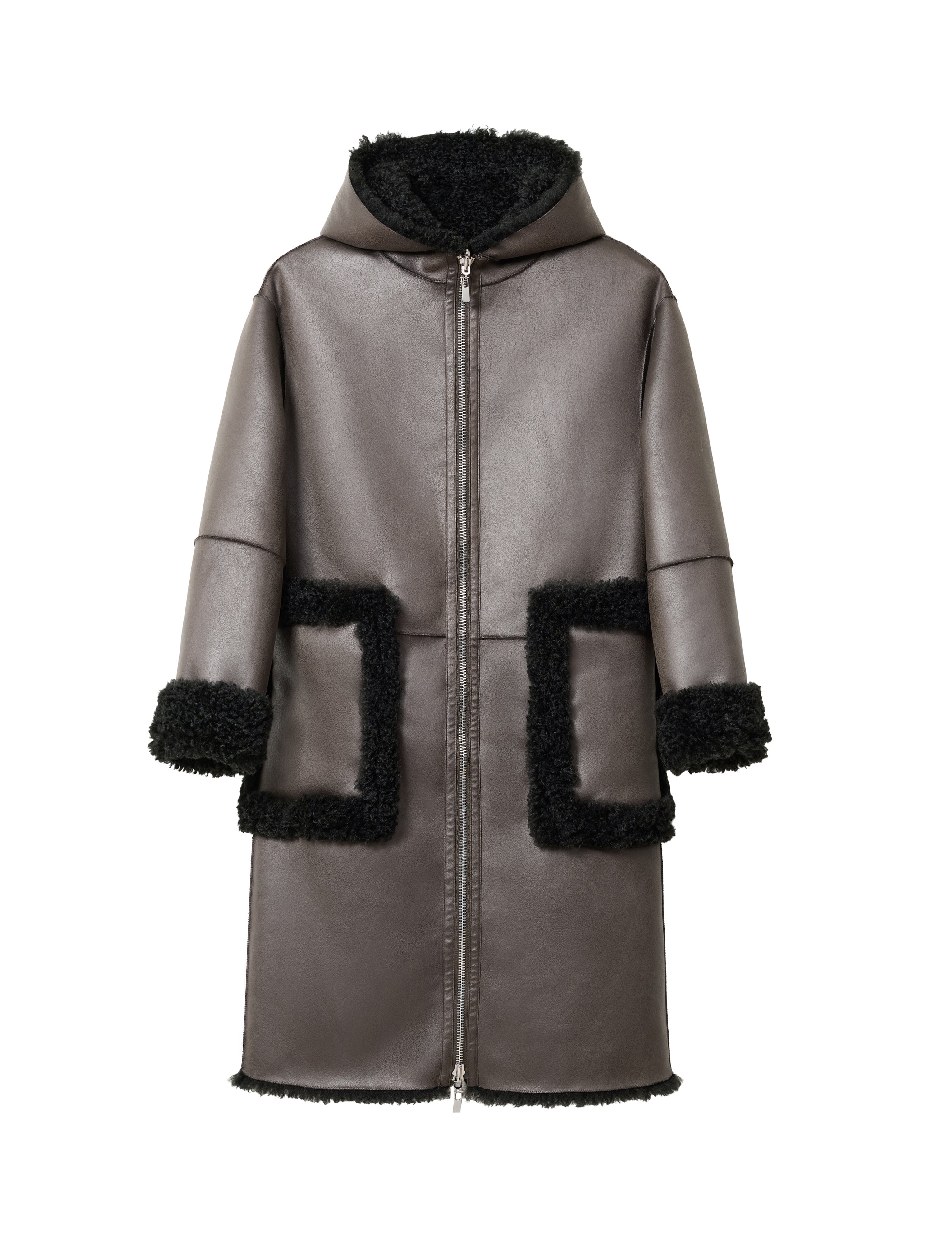 Nora Coat - Khaki Black