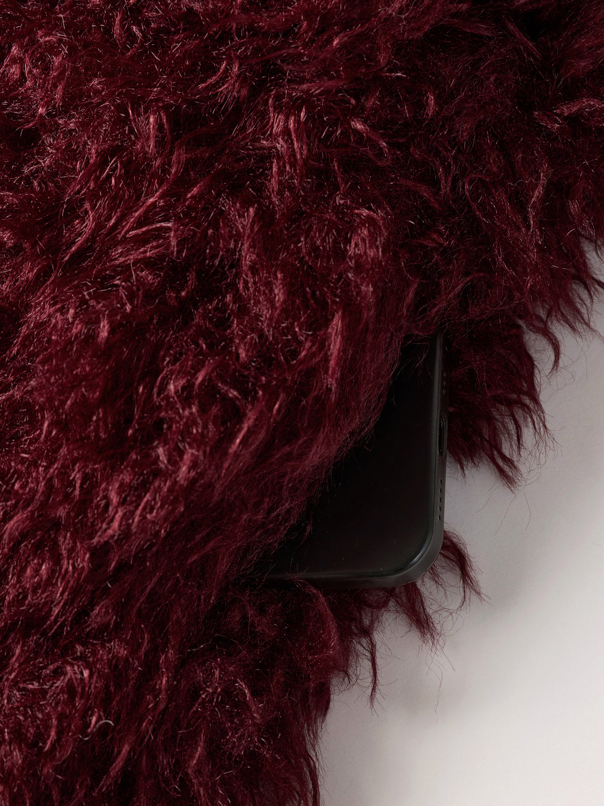 Kirby Coat - Burgundy Curly