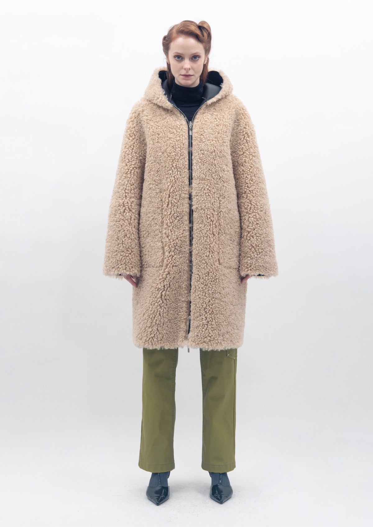 Nora Coat - Black Cream