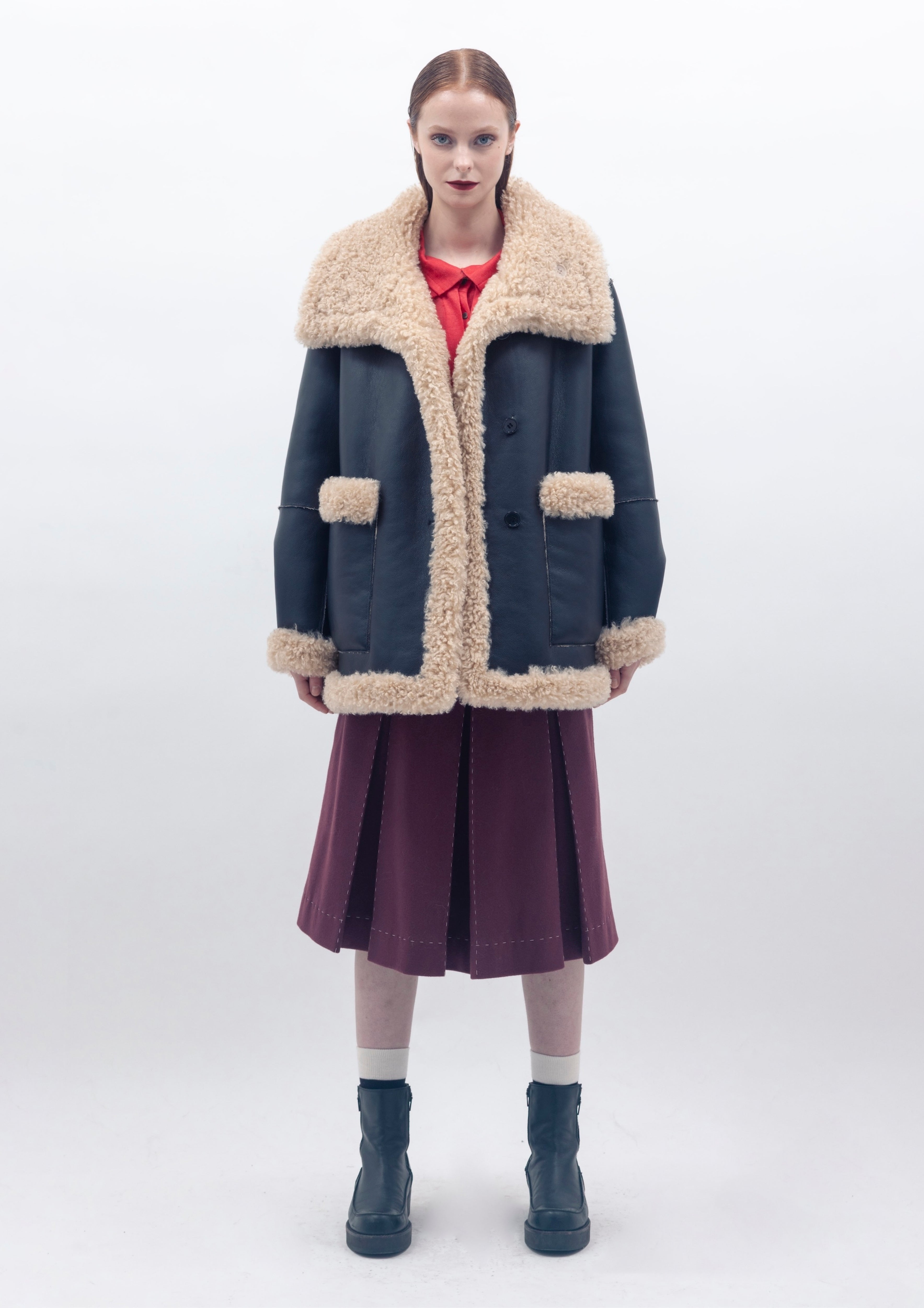 Agnes Coat - Black Cream