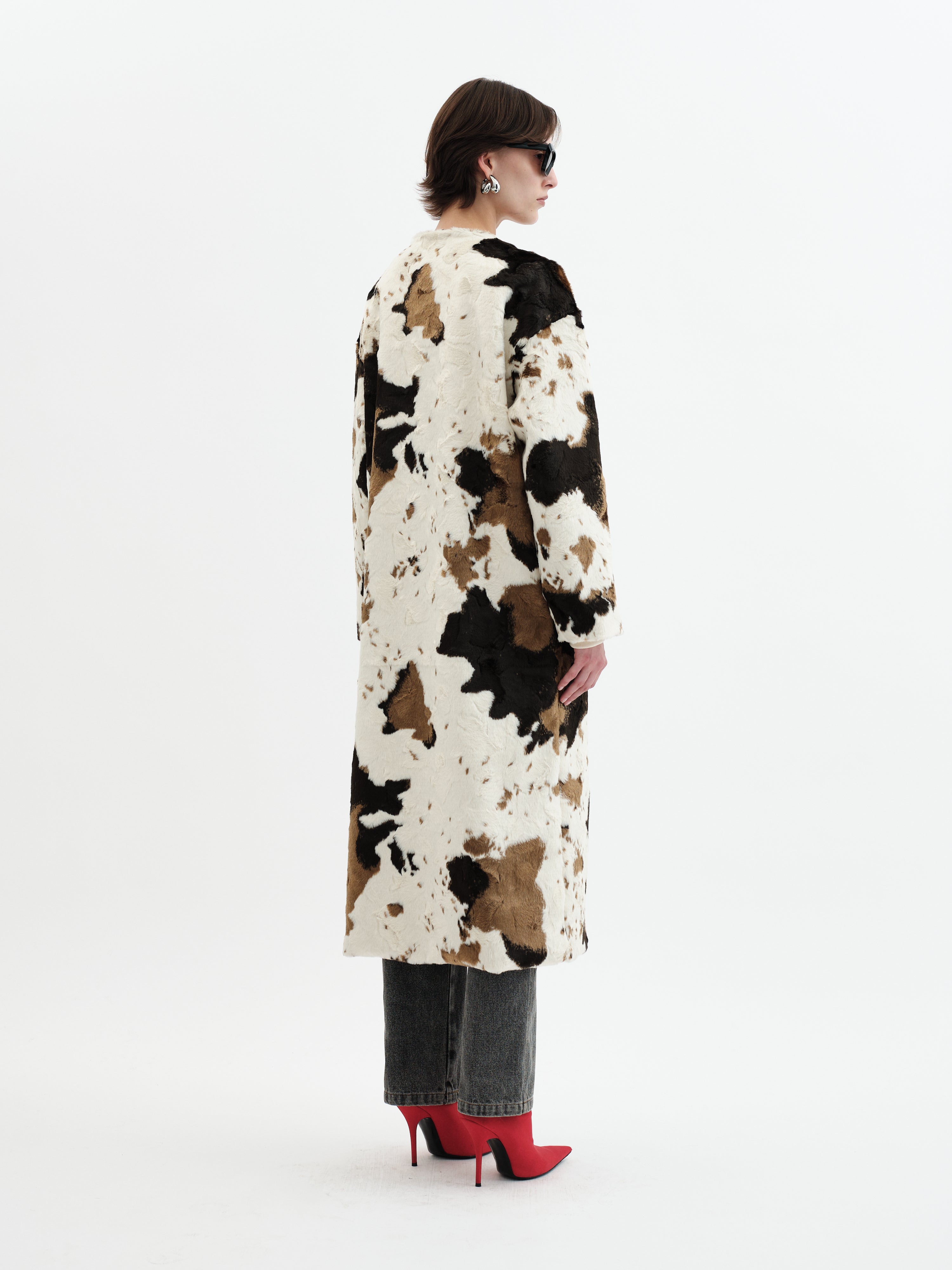 Arc Coat - Cow Print