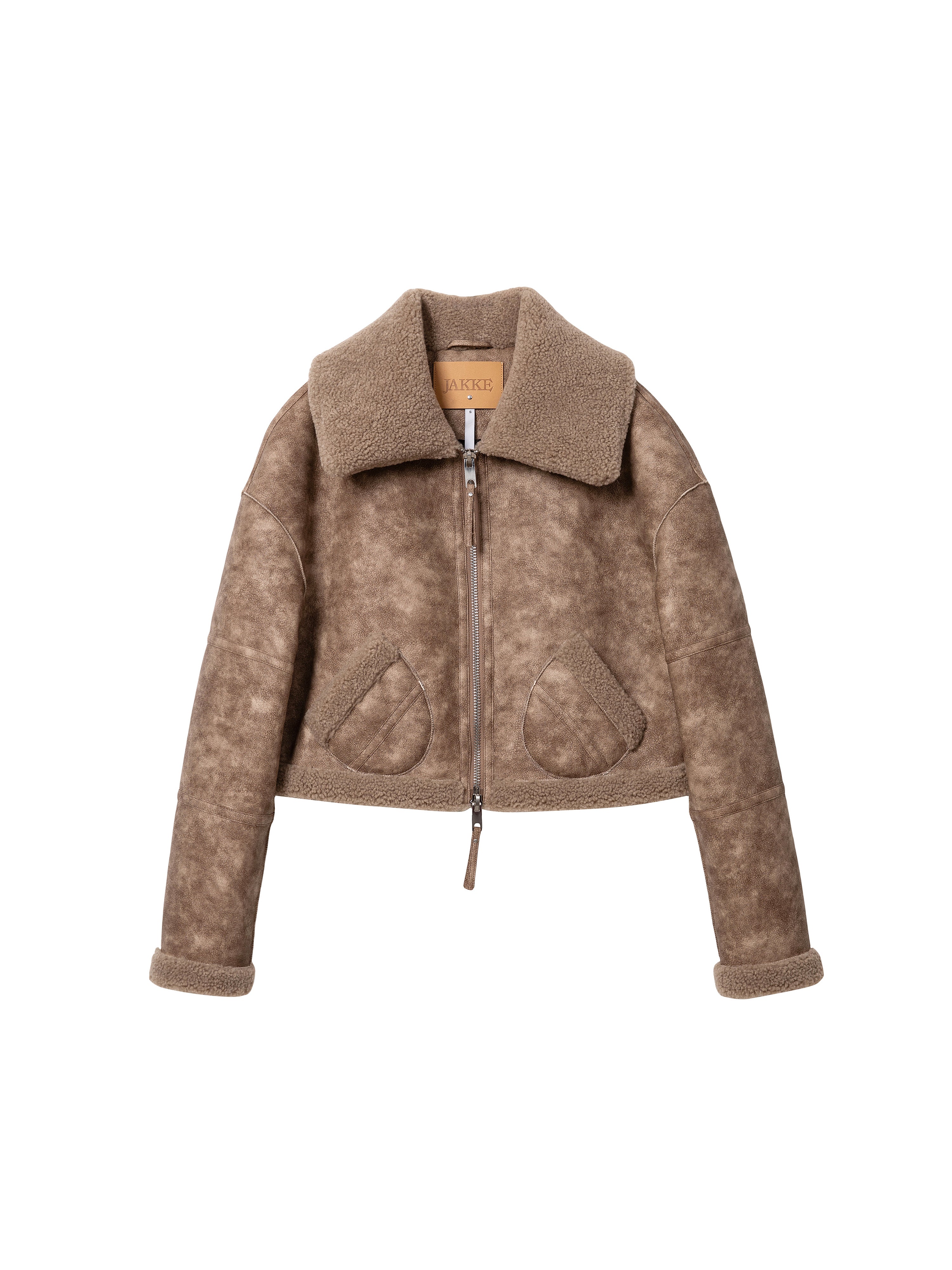 Jakke Women's Aviator Cropped Jacket - Oat
