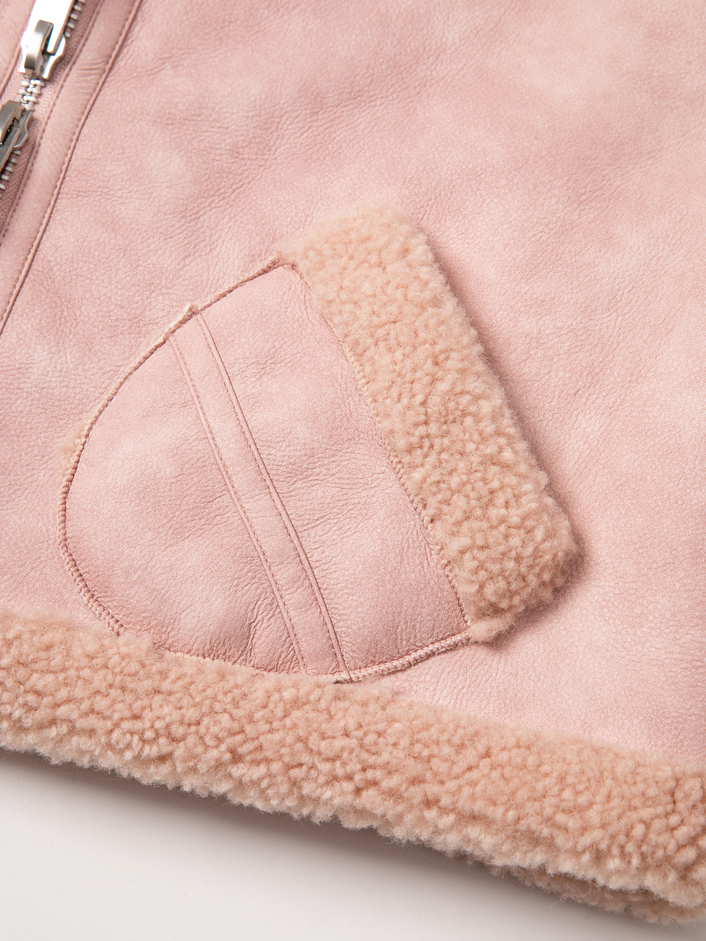 Jakke Women's Aviator Cropped Jacket - Pink
