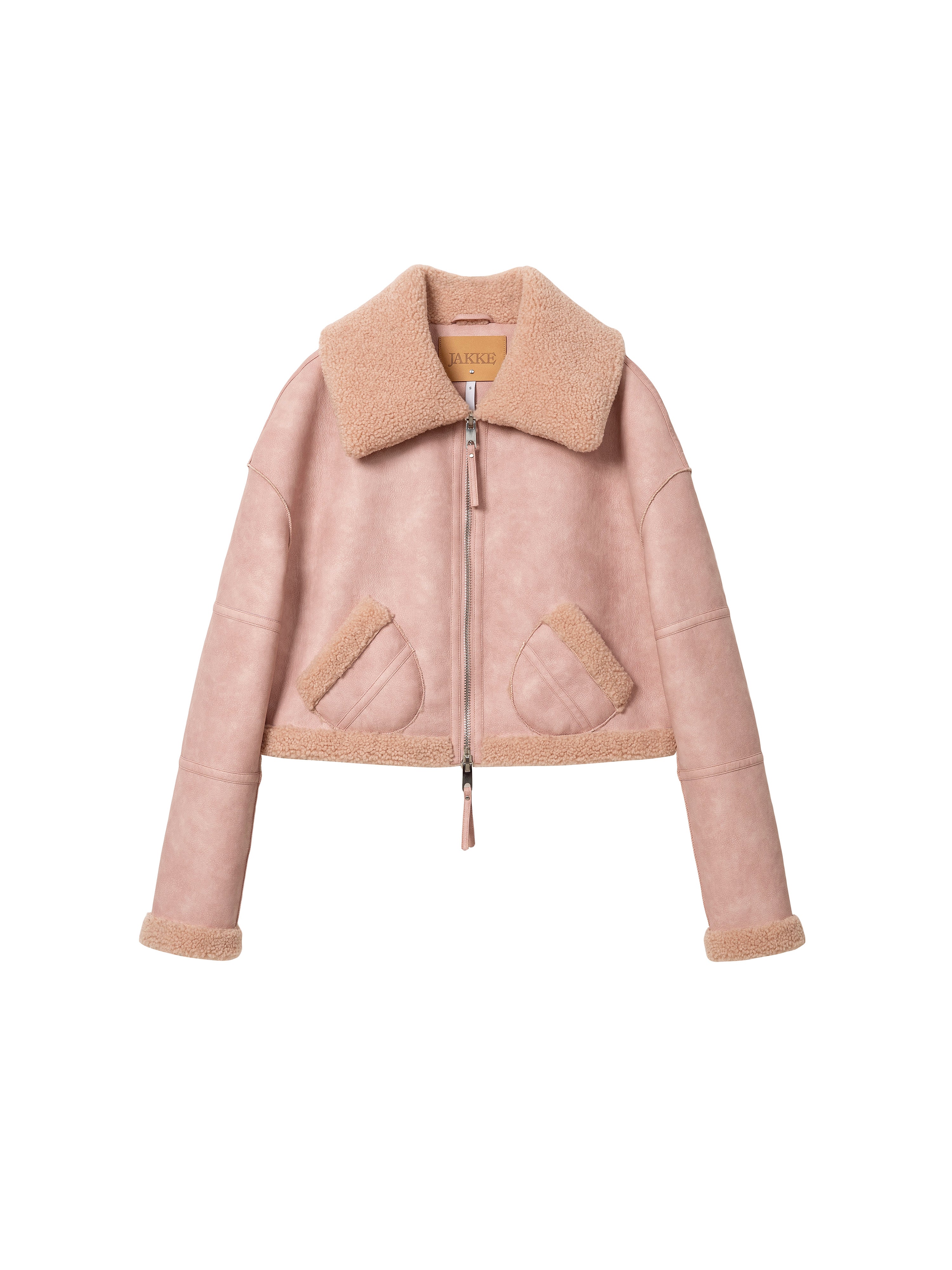 Jakke Women's Aviator Cropped Jacket - Pink