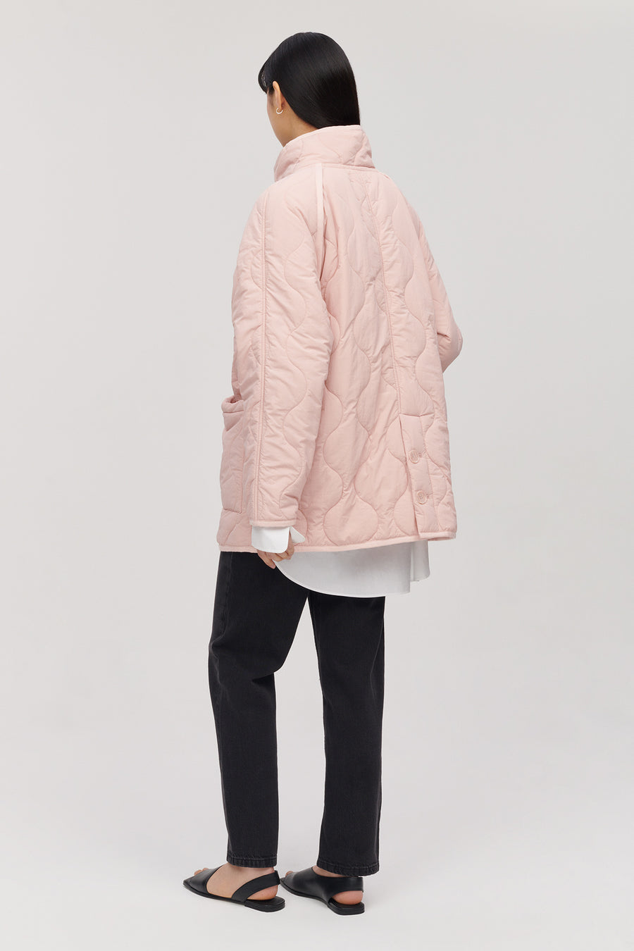 CHLOE SHORT QUILTED COAT SOFT PINK