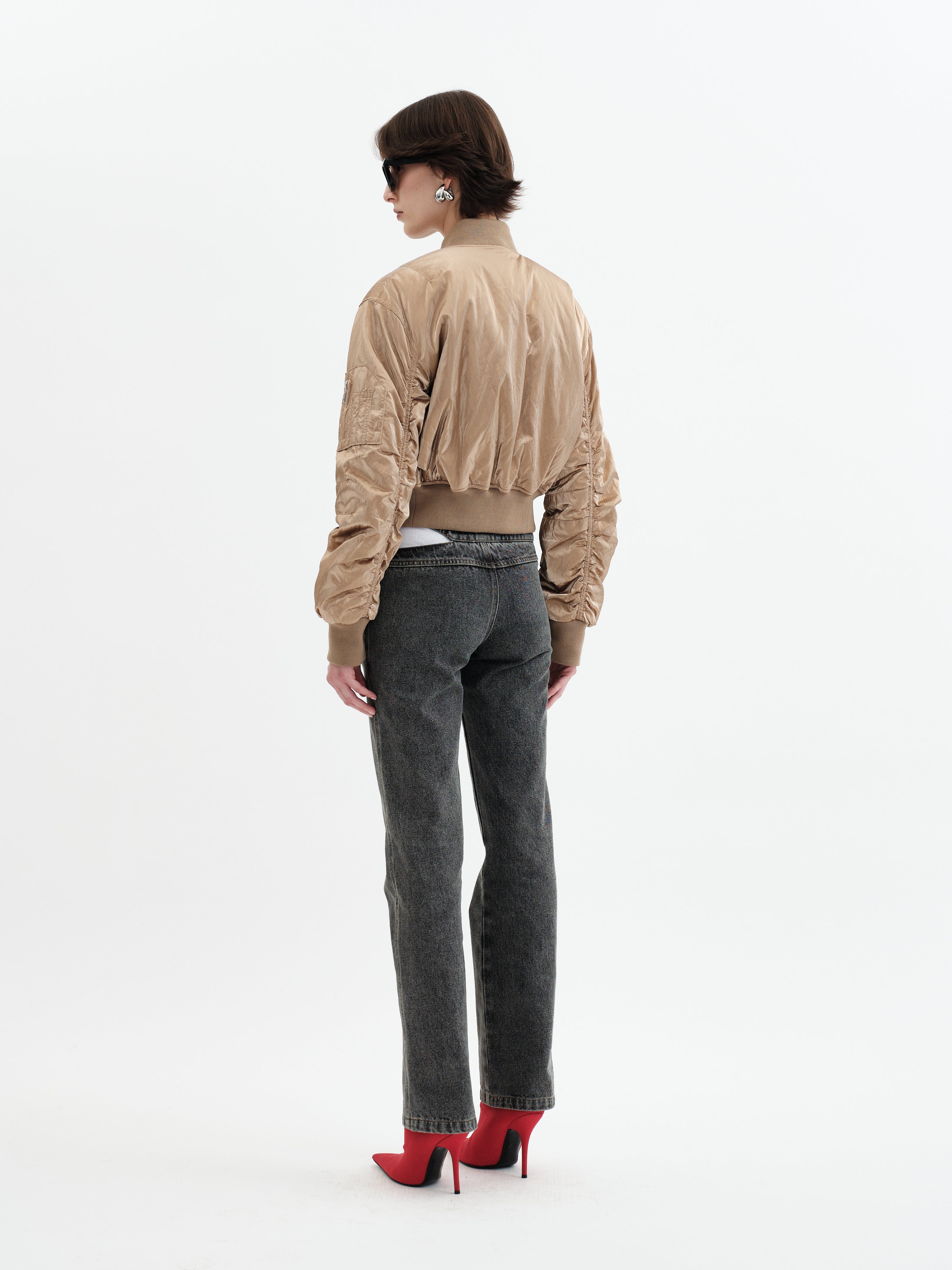 Lola Bomber Jacket - Pink Gold