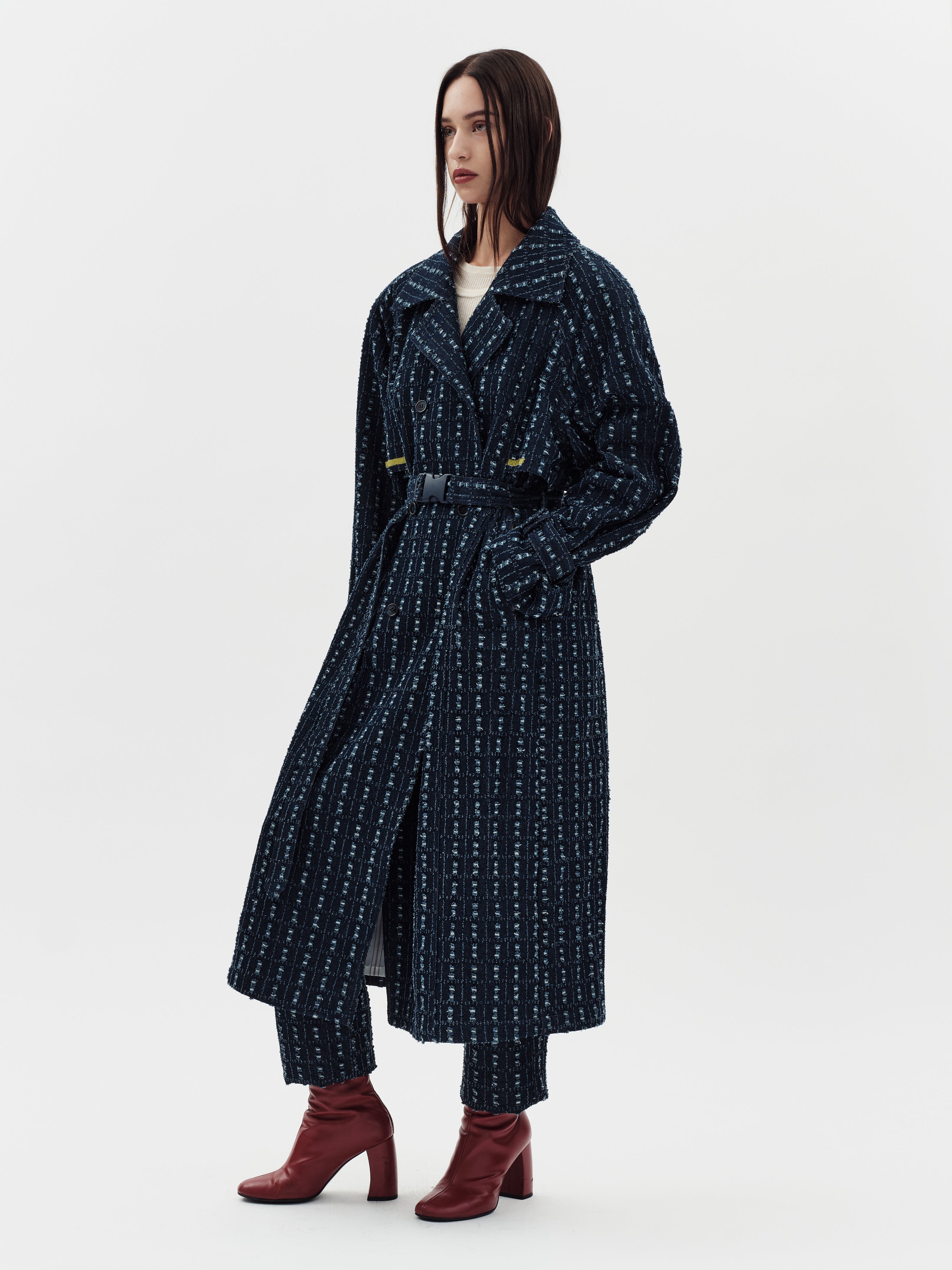 Jakke Women's Milla Trench Coat - Distressed Blue Denim