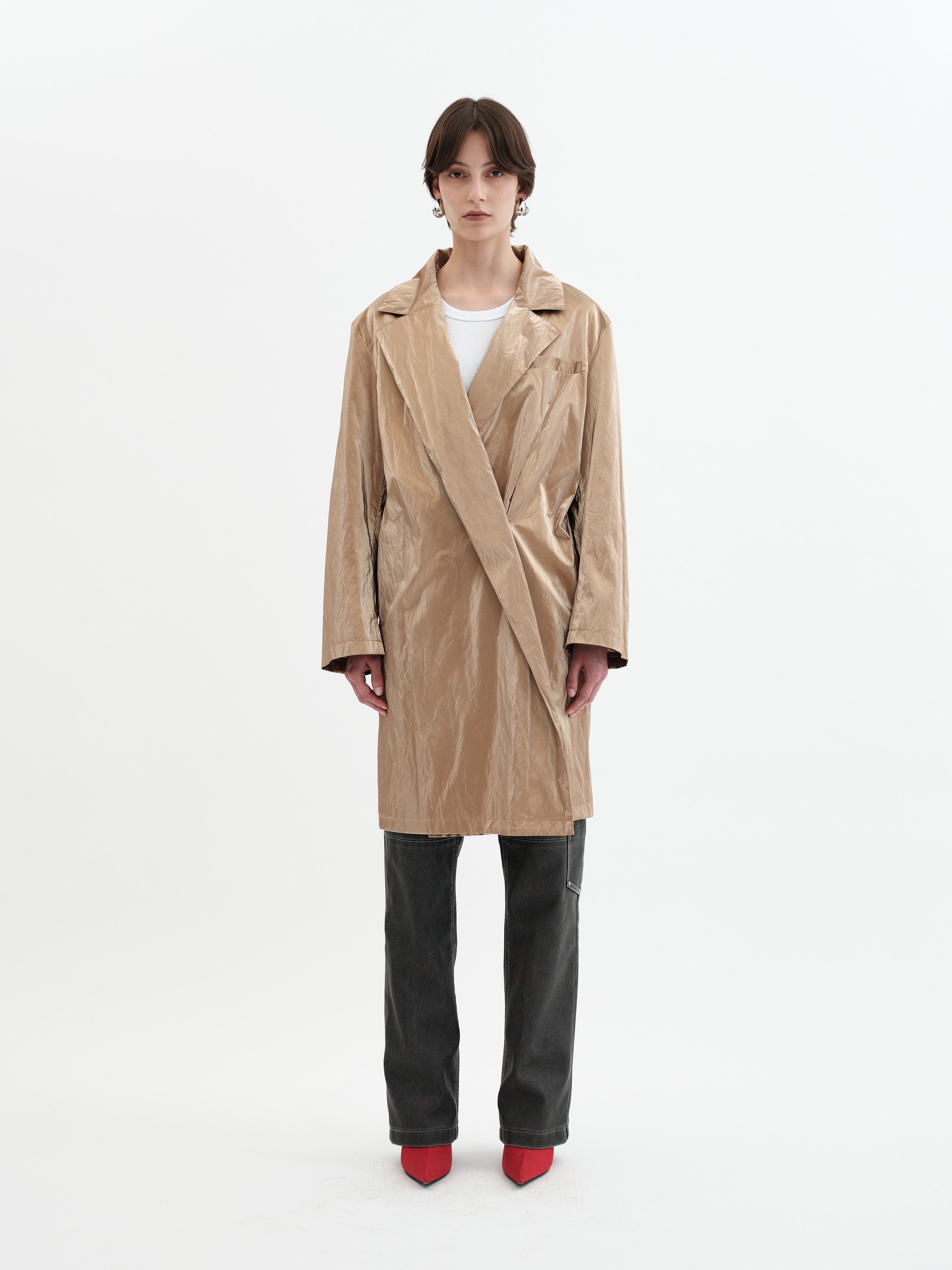 Twisted Long Blazer - Pink Gold