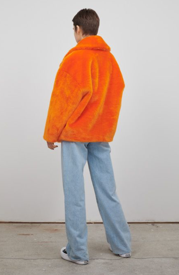 Orange clearance fuzzy coat
