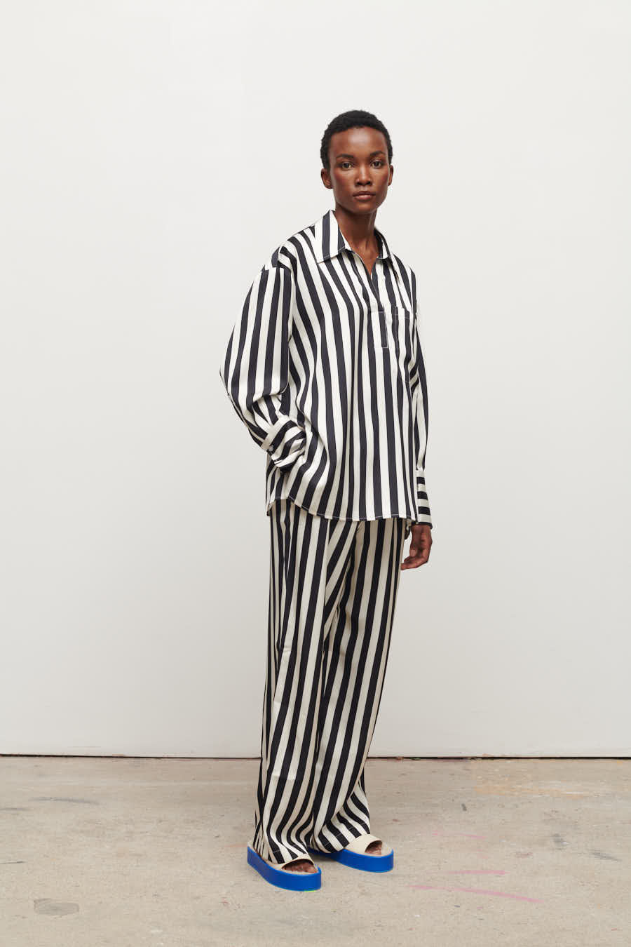 WILLOW TROUSER BLACK STRIPE